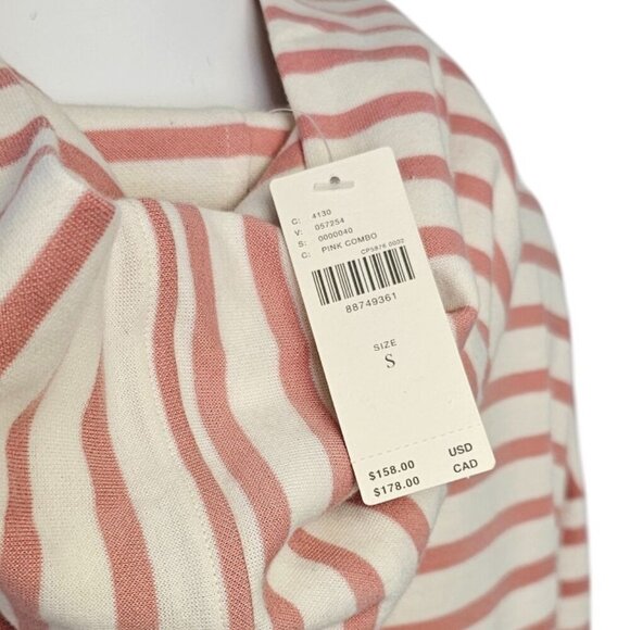 Anthropologie Pilcro Hooded Sweatshirt Twofer Mini Dress, Striped, Size S, NWT - Picture 7 of 9